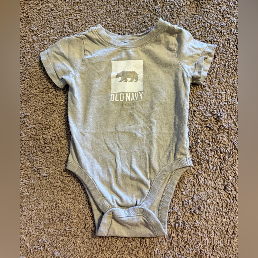 Old Navy Tan and White Bodysuit Soft Cotton One Piece